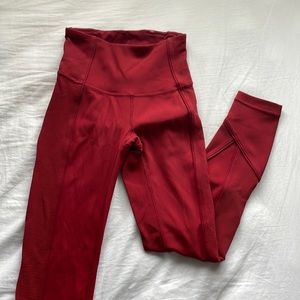 Lululemon Red Leggings